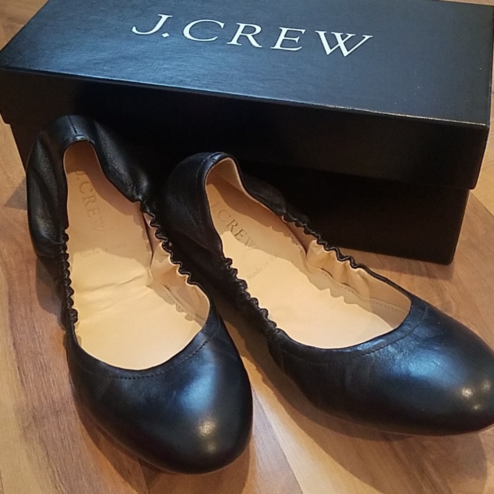 J. CREW NEVER WORN Black Flats!!